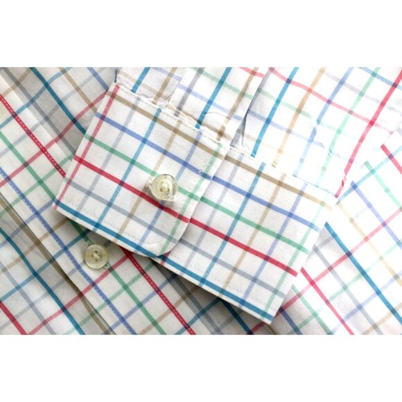 Vineyard Vines Men Shirt Whale Slim Long Sleeve Logo Button Multi Sz L - Picture 4 of 14